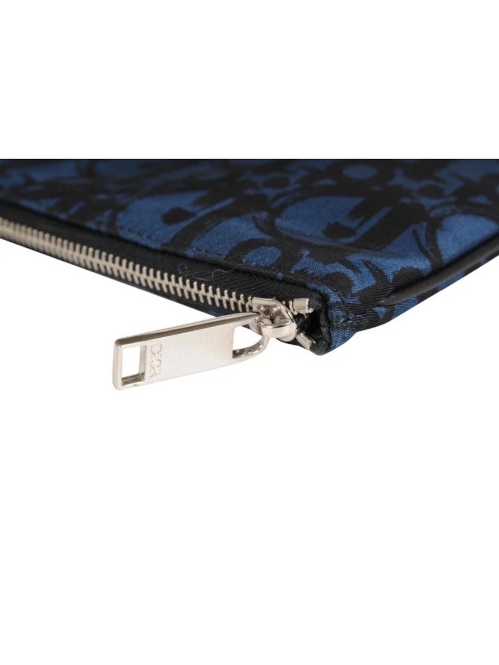 Dior Oblique Logo Pouch Blue /Black - Picture 8 of 9